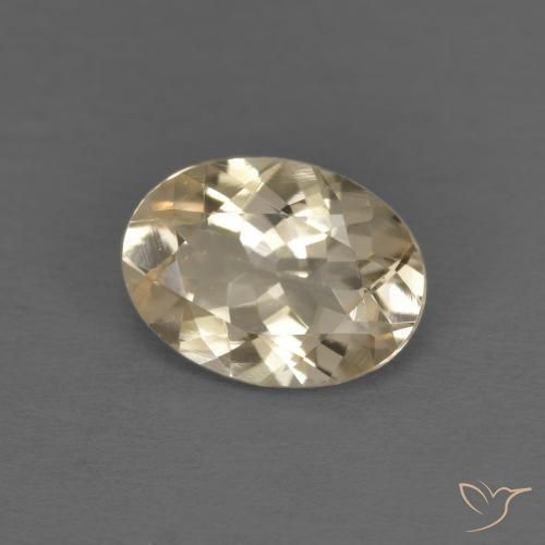 Morganita Dorado claro natural de 0.96 ct, Ovalada, VVS-VS