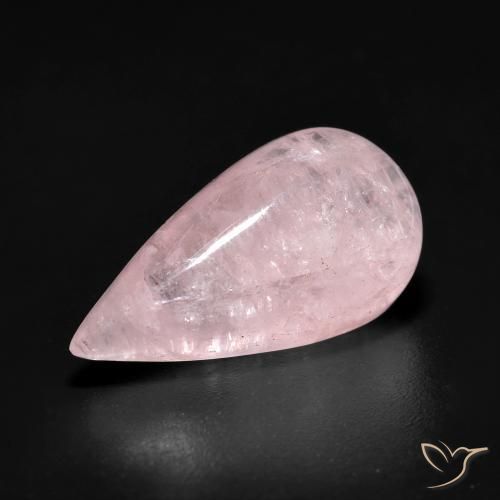 Morganita Rosado claro natural de 7.68 ct, En forma de pera, Translúcido