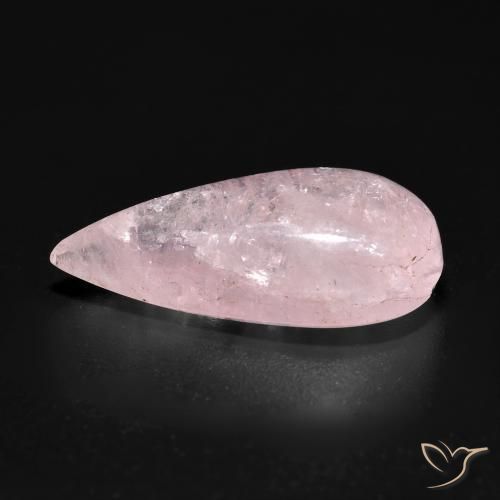 Morganita Rosado claro natural de 7.68 ct, En forma de pera, Translúcido