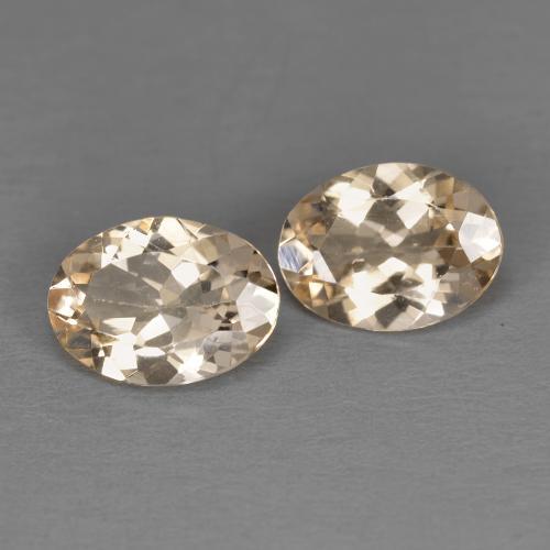 Gemas de morganita naranja natural de 1,78 ct, corte óvalo, VVS-VS