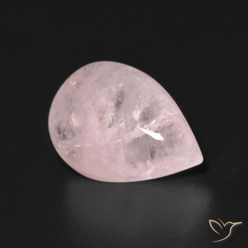 Morganita Rosado flamingo natural de 3.72 ct, En forma de pera, Transparente