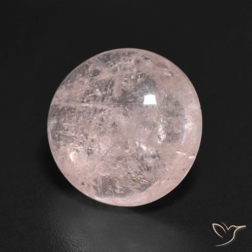 Morganita Rosado claro natural de 4.40 ct, Redondo, Transparente
