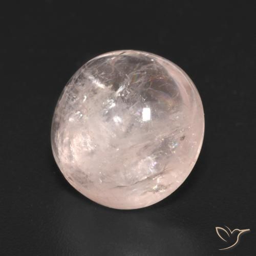 Morganita Rosado coral natural de 3.88 ct, Redondo, Transparente
