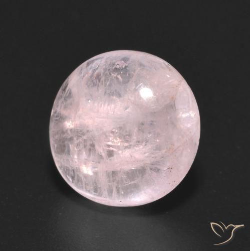 Morganita Rosado coral natural de 5.25 ct, Redondo, Transparente