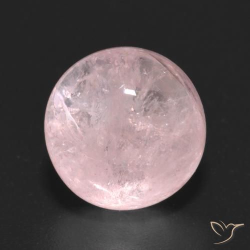 Morganita Rosado coral natural de 4.58 ct, Redondo, Transparente