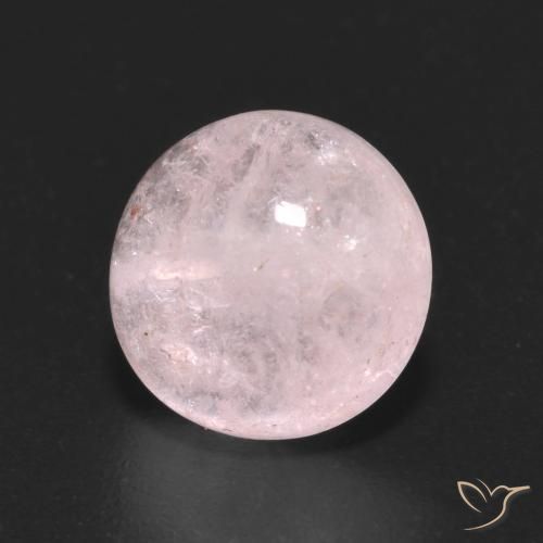 Morganita Rosado coral natural de 2.90 ct, Redondo, Transparente