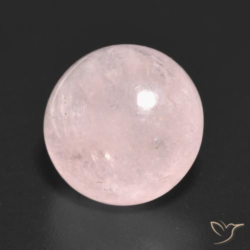 Morganita Rosado durazno claro natural de 7.34 ct, Redondo, Translúcido