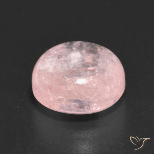 Morganita Rosado coral claro natural de 4.28 ct, Redondo, Transparente