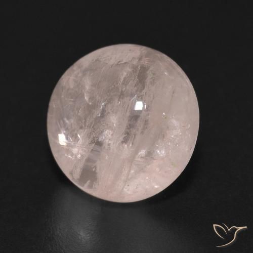 Morganita Rosado flamingo natural de 4.35 ct, Redondo, Transparente