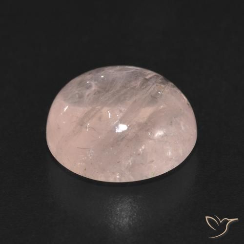 Morganita Rosado flamingo natural de 4.35 ct, Redondo, Transparente