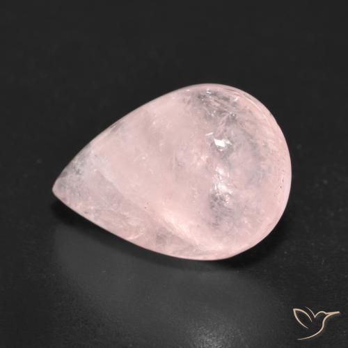 Morganita Rosado flamingo natural de 4.38 ct, En forma de pera, Transparente