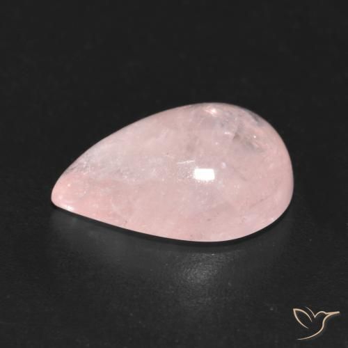 Morganita Rosado flamingo natural de 4.38 ct, En forma de pera, Transparente
