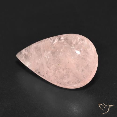 Morganita Rosado medio natural de 5.03 ct, En forma de pera, Transparente