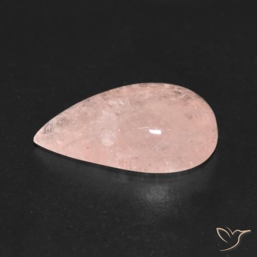 Morganita Rosado medio natural de 5.03 ct, En forma de pera, Transparente