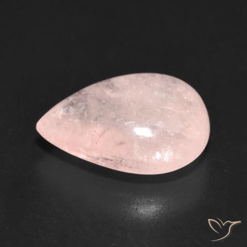 Morganita Rosado flamingo natural de 4.86 ct, En forma de pera, Translúcido