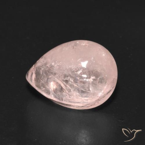 Morganita Rosado coral claro natural de 3.08 ct, En forma de pera, Transparente