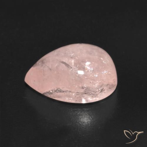Morganita Rosado coral claro natural de 3.08 ct, En forma de pera, Transparente