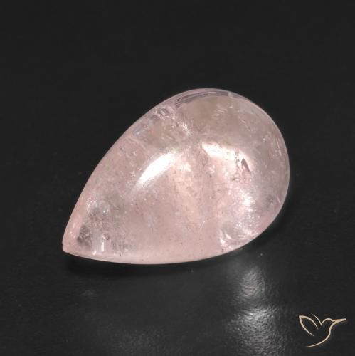 Morganita Rosado claro natural de 4.31 ct, En forma de pera, Transparente