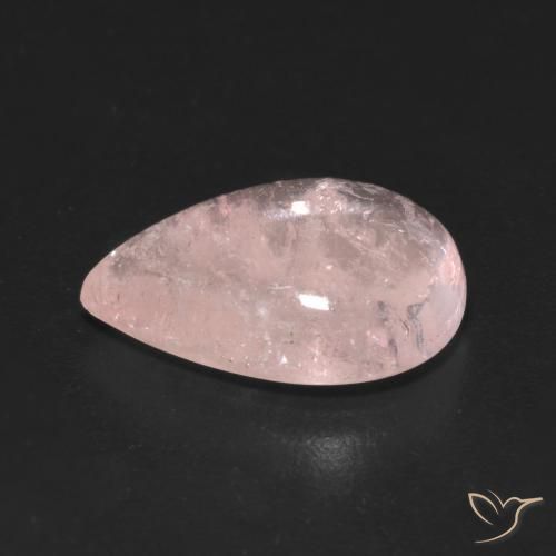 Morganita Rosado claro natural de 4.31 ct, En forma de pera, Transparente