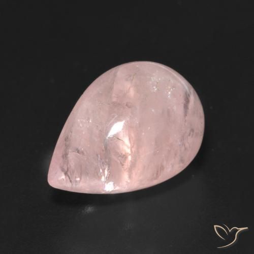Morganita Rosado coral natural de 6.83 ct, En forma de pera, Transparente