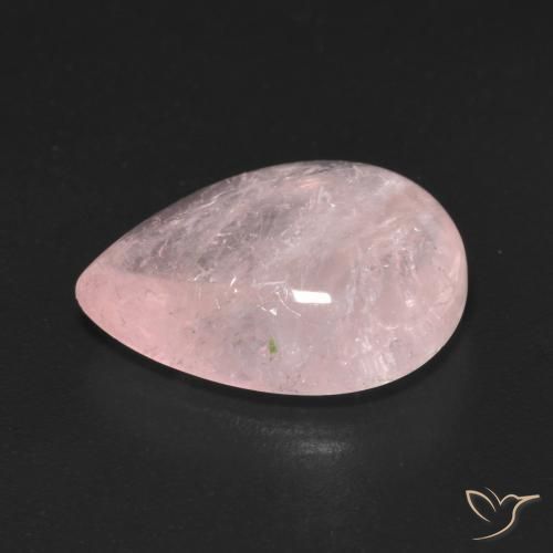 Morganita Rosado coral natural de 7.57 ct, En forma de pera, Transparente
