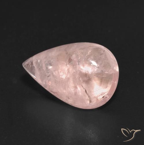 Morganita Rosado flamingo natural de 3.22 ct, En forma de pera, Transparente