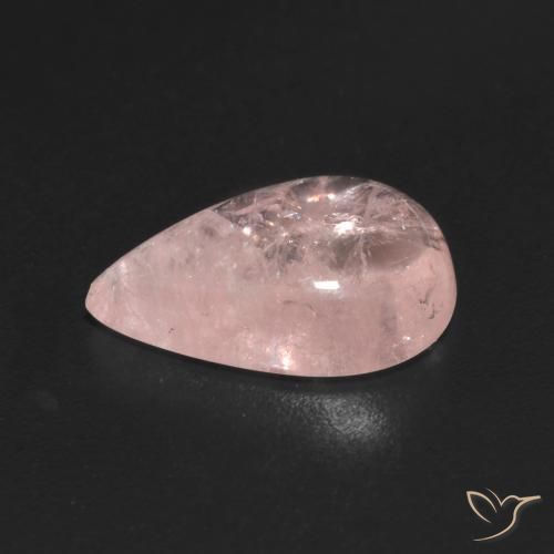 Morganita Rosado flamingo natural de 3.22 ct, En forma de pera, Transparente