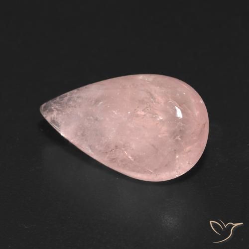 Morganita Rosado flamingo natural de 4.49 ct, En forma de pera, Transparente