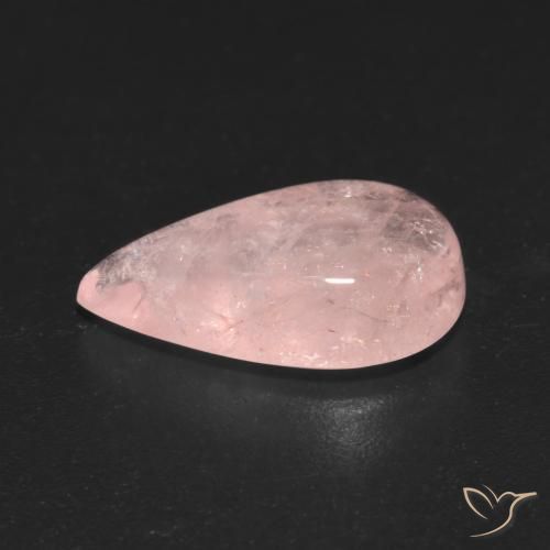 Morganita Rosado flamingo natural de 4.49 ct, En forma de pera, Transparente