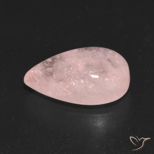 Morganita Rosado medio natural de 4.86 ct, En forma de pera, Transparente