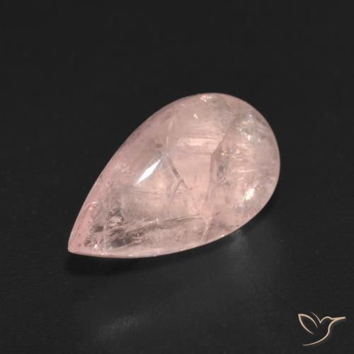 Morganita Rosado claro natural de 3.66 ct, En forma de pera, Transparente
