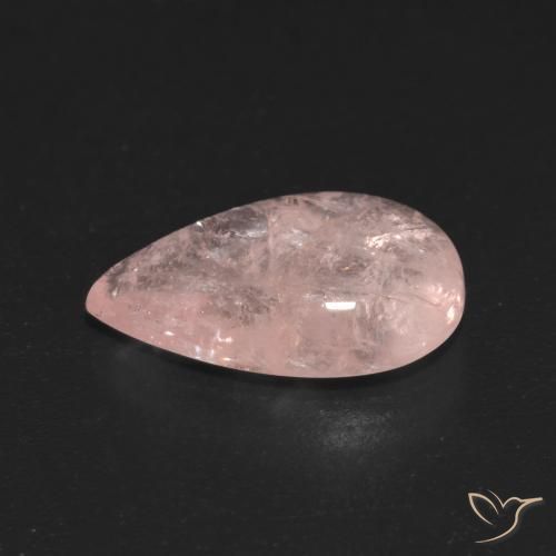 Morganita Rosado claro natural de 3.66 ct, En forma de pera, Transparente