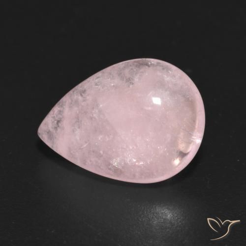 Morganita Rosado durazno claro natural de 4.31 ct, En forma de pera, Transparente
