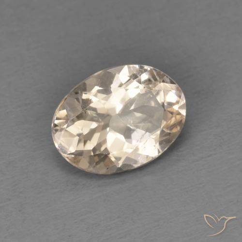 Morganita Dorado claro natural de 1.12 ct, Ovalada, VS