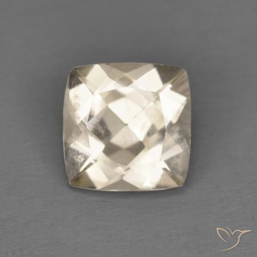 0.88ct Natural Dorado claro Morganita, Forma Cojín, VS