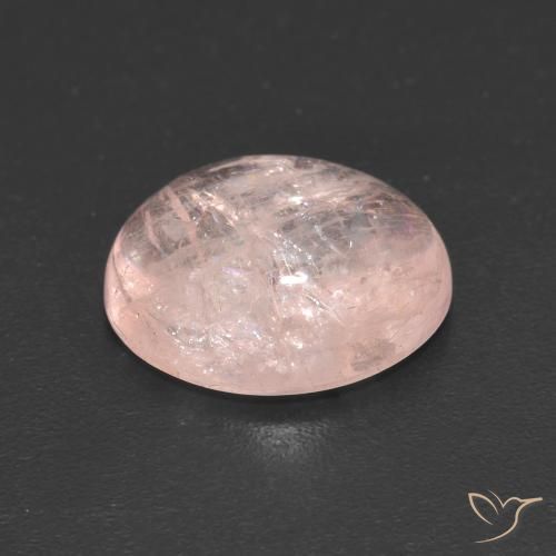 Morganita Rosado coral claro natural de 3.57 ct, Ovalada, Translúcido