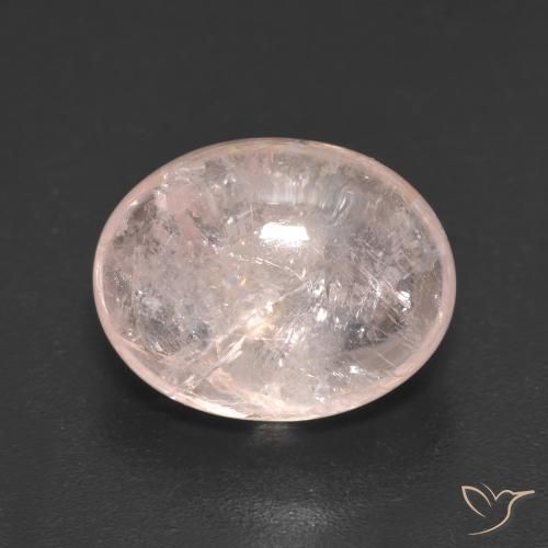 6.61ct Natural Rosado coral claro morganita, Ovalada, Translúcido