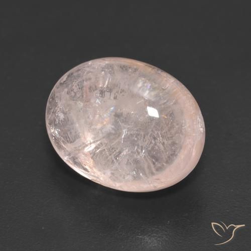 Morganita Rosado coral claro natural de 6.61 ct, Ovalada, Translúcido