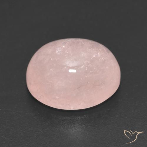 Morganita Rosado coral claro natural de 6.17 ct, Ovalada, Translúcido