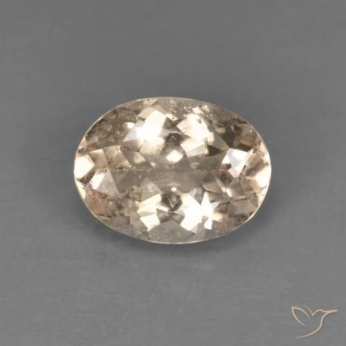 1.10ct Natural Naranja claro morganita, Ovalada, VS