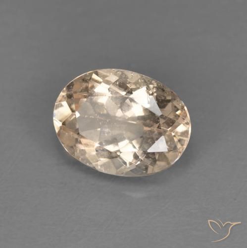 Morganita Naranja claro natural de 1.10 ct, Ovalada, VS