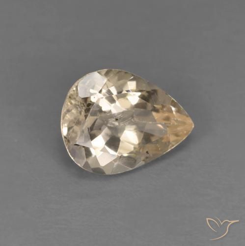Morganita Light Neutral Orange natural de 0.98 ct, En forma de pera, VS