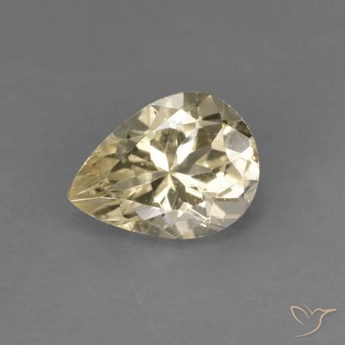 0.90ct Natural Dorado claro Morganita, En forma de pera, VS