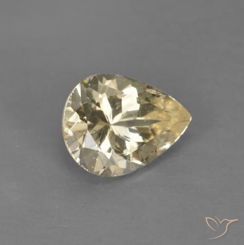 Morganita Dorado claro natural de 0.90 ct, En forma de pera, VS