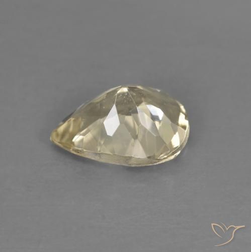 Morganita Dorado claro natural de 0.90 ct, En forma de pera, VS