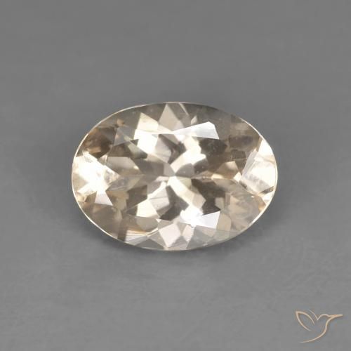 1.08ct Natural Naranja claro morganita, Ovalada, VVS-VS