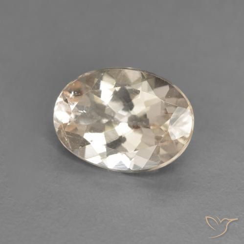 Morganita Dorado claro natural de 1.07 ct, Ovalada, VVS-VS