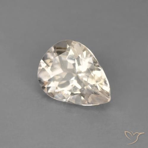 Morganita Dorado claro natural de 0.89 ct, En forma de pera, VVS-VS