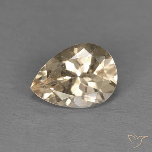 Morganita Oro natural de 0.98 ct, En forma de pera, VS