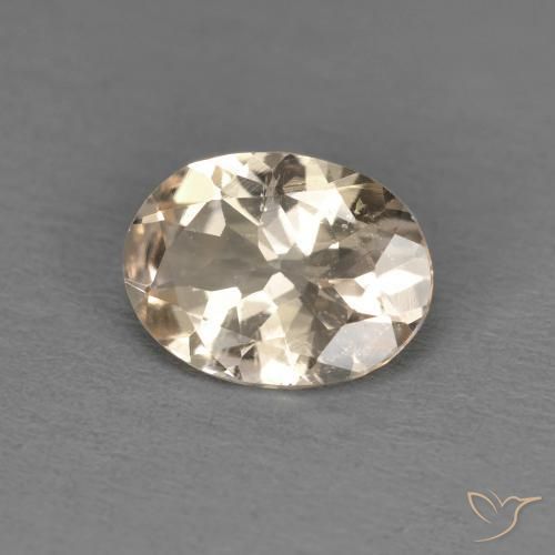 Morganita Light Neutral Orange natural de 1.02 ct, Ovalada, VS